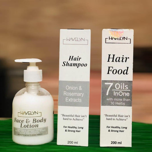 Ultimate 3 in 1 Skin Care HairCare Bundle 3pcs Body Lotion,Hair oil & Shampoo
